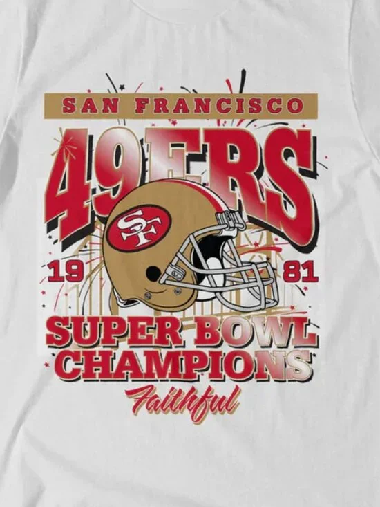 San Francisco 49ers Super Bowl Unisex T-Shirt 250 - Picture 2 of 5